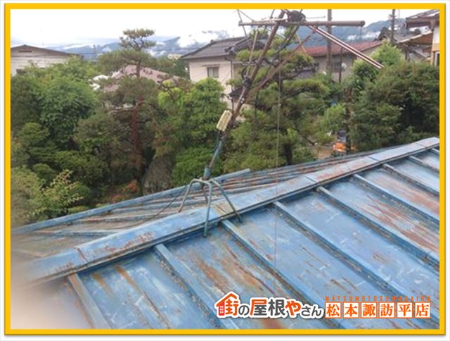 諏訪市雨漏り点検　アンテナ